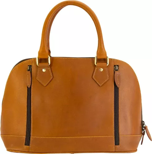 Cameleon S&W Classic Satchel Tote in Brown - Vegan Leather Ladies Handbag