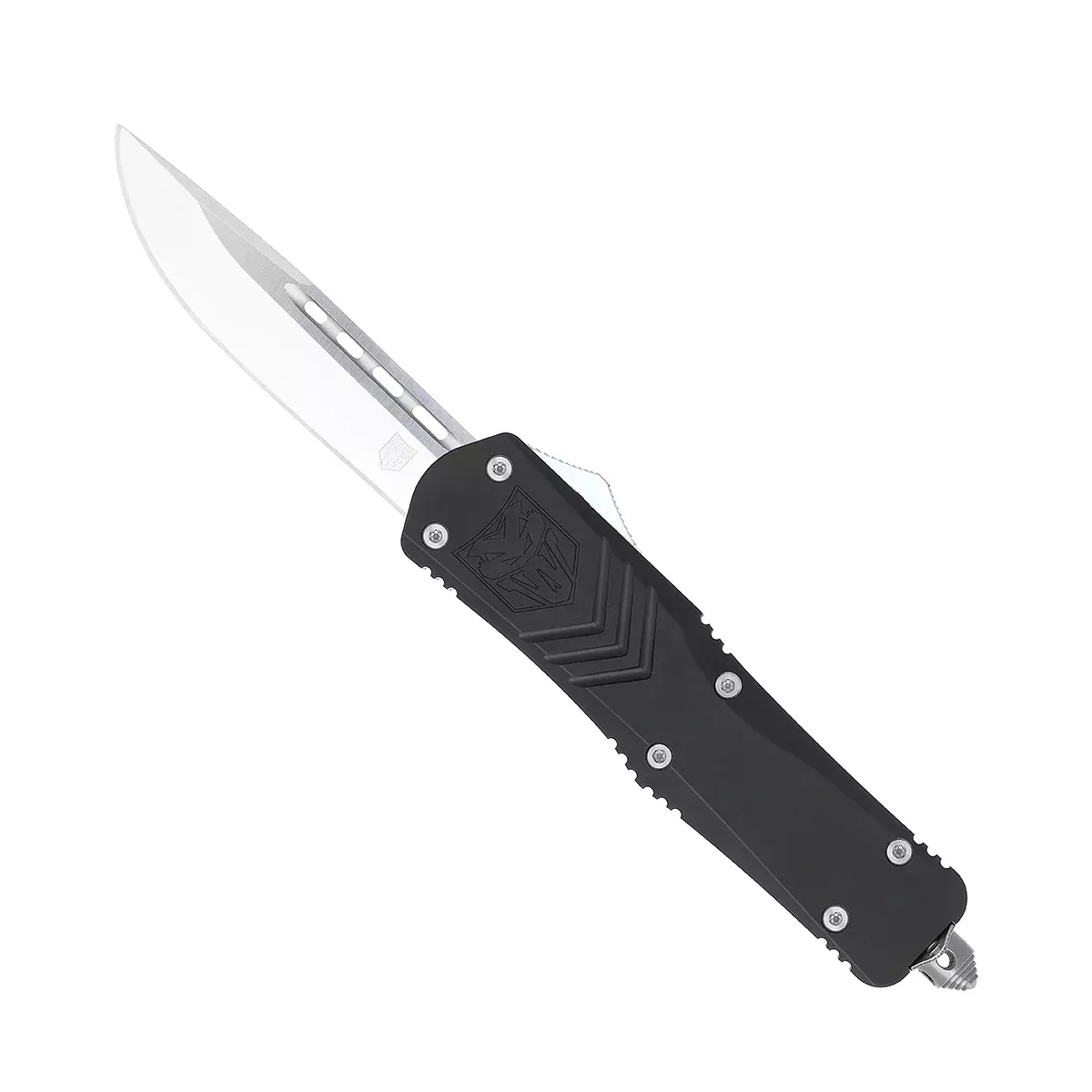 Cobratec Knives dCOBRATEC LG Black FS-X Drop Point Knife with Dual Action OTF Mechanism