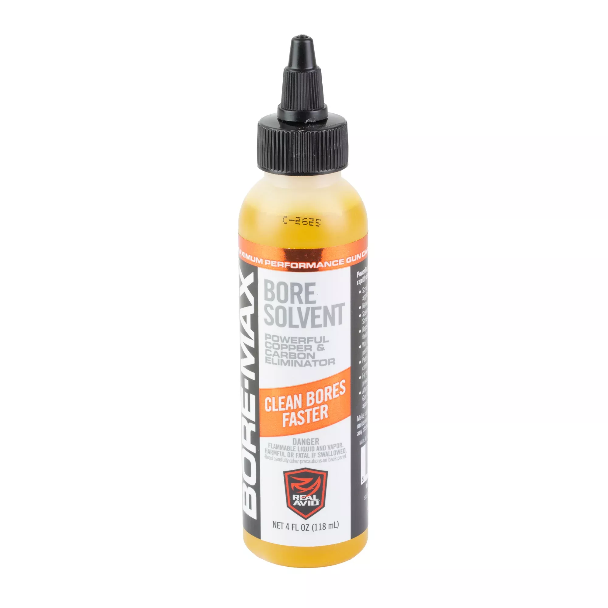 Real Avid Bore Max 4oz Bore Cleaner Solvent - Penetrates and Removes Copper and Powder Fouling