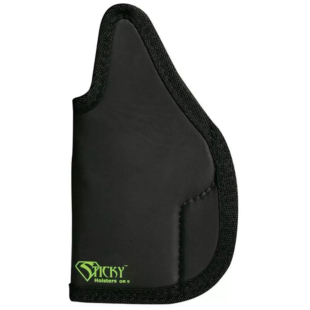 Sticky Holsters Optic Ready 9 Holster for Large Frame Autos - Ambidextrous, Latex-Free Rubber, Black/Green